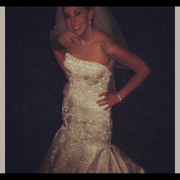 Waters Too Hand beaded, satin bridal gown - Picture 5 of 5